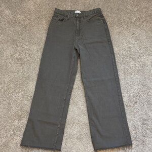 ZARA Gray Wide-Leg Jeans